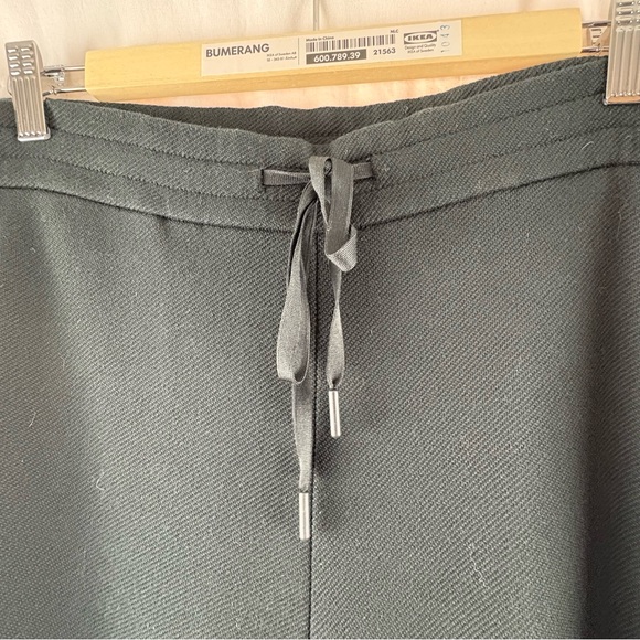 Eileen Fisher Black Organic-Cotton Twill Knit Slouchy Ankle Pants S - Picture 6 of 10